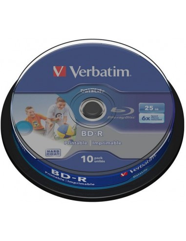 1x10 Verbatim BD-R Blu-Ray 25GB 6x Speed DL Wide Printable CB