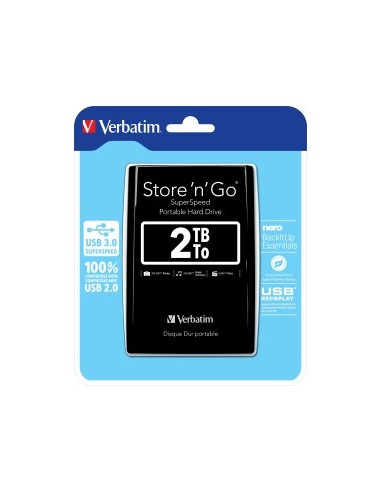 Verbatim Store 'n' Go USB 3.0 2TB hard drive (53177)
