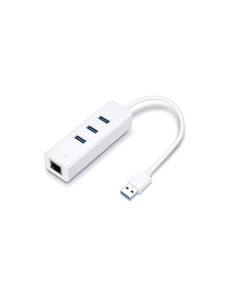 3-port USB 3.0 Hub - Gigabit Ethernet adapter, USB hub