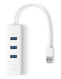 3-port USB 3.0 Hub - Gigabit Ethernet adapter, USB hub 2