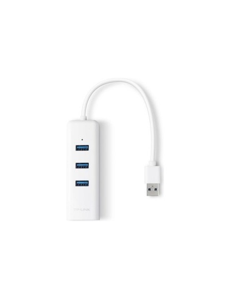 3-port USB 3.0 Hub - Gigabit Ethernet adapter, USB hub