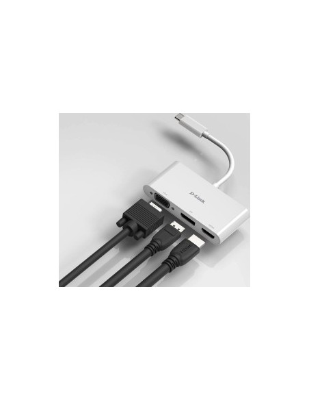 DUB-V310 3-in-1 USB-C video adapter with HDMI - DisplayPort - VGA