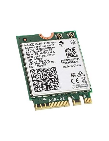 Intel Dual-Band Wireless AC 9260, WLAN + Bluetooth 5.0 Adapter -