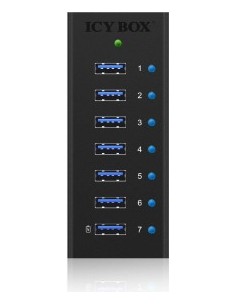 ICY BOX IB-AC618 HUB, 7x USB 3.0, incl. Power supply,... 2