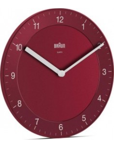 Braun BC 06 R Quartz wall clock analog red