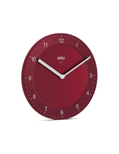 Braun BC 06 R Quartz wall clock analog red