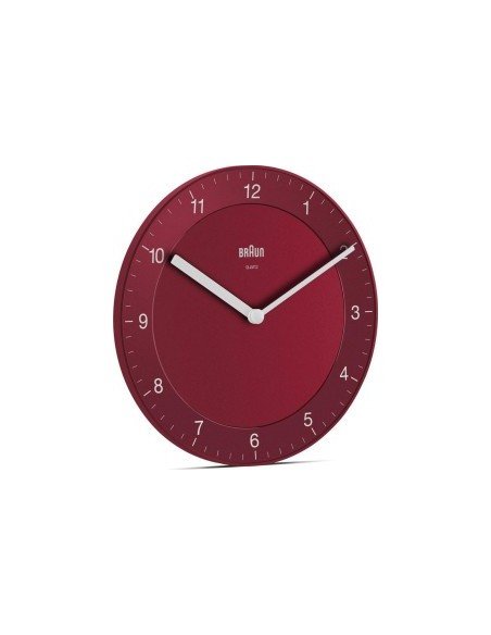 Braun BC 06 R Quartz wall clock analog red