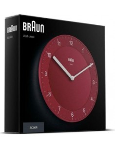 Braun BC 06 R Quartz wall clock analog red 2