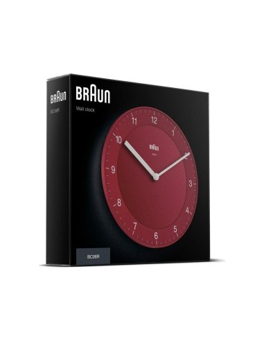 Braun BC 06 R Quartz wall clock analog red