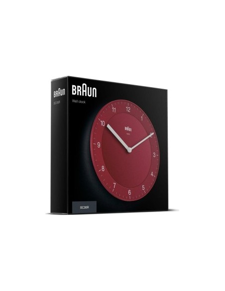 Braun BC 06 R Quartz wall clock analog red