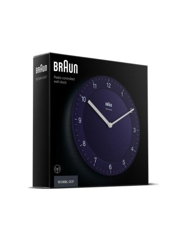 Braun BC 06 BL Quartz wall clock analog blue