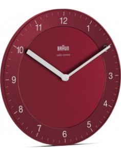 Braun BC 06 R-DCF radio wall clock red
