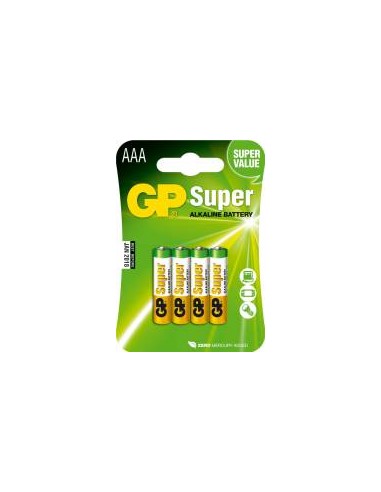 1x4 GP Super Alkaline 1,5V AAA Micro LR03         03024AC4