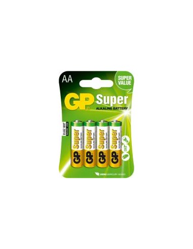 1x4 GP Super Alkaline 1,5V AA Mignon LR06          03015AC4