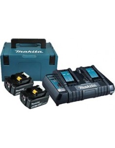 Makita Power Source Kit 2x 18V 5,0 Ah + DC18RD + Makpac