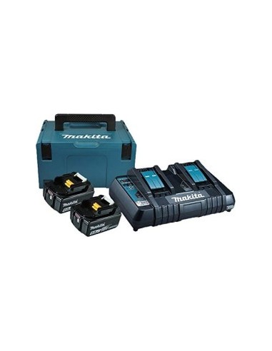 Makita Power Source Kit 2x 18V 5,0 Ah + DC18RD + Makpac