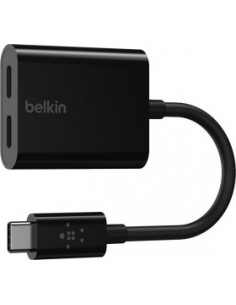 Belkin RockStar Connect USB-C Audio + Charge adapter black