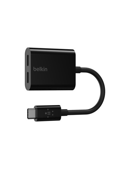 Belkin RockStar Connect USB-C Audio + Charge adapter black