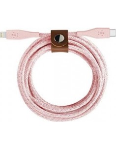 Belkin DuraTek Plus Lightning / USB-C, 1,2m, pink, mfi cert.