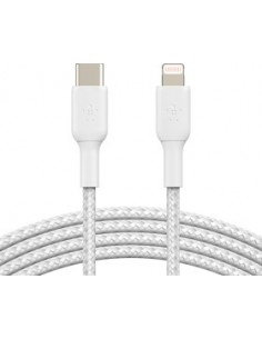 Belkin Lightning/USB-C Cable 1m braided, mfi cert., white
