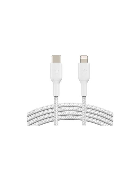 Belkin Lightning/USB-C Cable 1m braided, mfi cert., white
