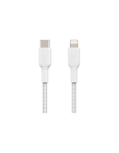 Belkin Lightning/USB-C Cable 1m braided, mfi cert., white