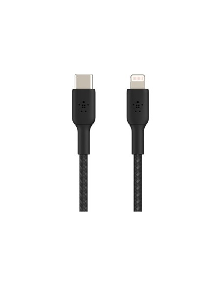 Belkin Lightning/USB-C Cable 2m braided, mfi cert., black
