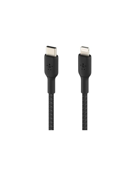 Belkin Lightning/USB-C Cable 2m braided, mfi cert., black