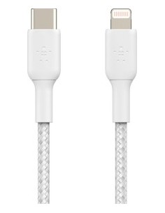 Belkin Lightning/USB-C Cable 2m braided, mfi cert., white 2