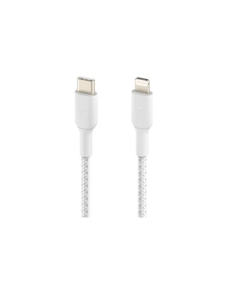 Belkin Lightning/USB-C Cable 2m braided, mfi cert., white