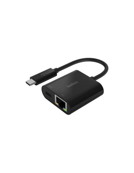 Belkin USB-C / Gigabit-Ethernet- Adapter 60W PD, black INC001btBK