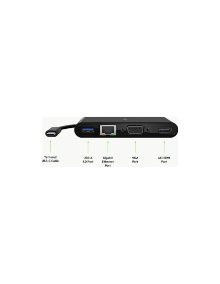 Belkin USB-C to Gigabit-Ethern. HDMI/VGA/USB-A-Adapter, 100W PD