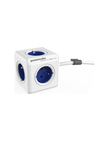 allocacoc PowerCube Extended USB incl. 1,5 m Cable blue Type F