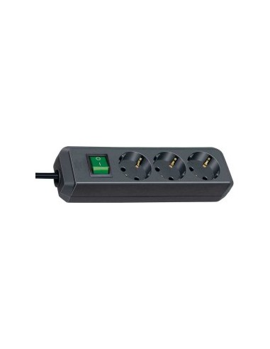 Brennenstuhl ECO-Line 3 fold black 1,5m + switch