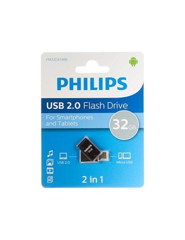 Philips 2 in 1 Black        32GB OTG microUSB + USB 2.0