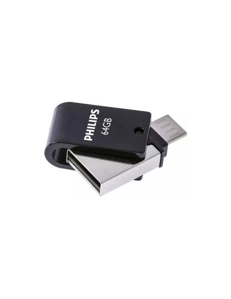 Philips 2 in 1 Black        64GB OTG microUSB + USB 2.0