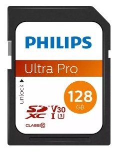 Philips SDXC Card          128GB Class 10 UHS-I U3 V30 A1
