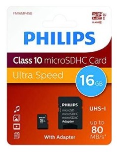 Philips MicroSDHC Card      16GB Class 10 UHS-I U1 incl....