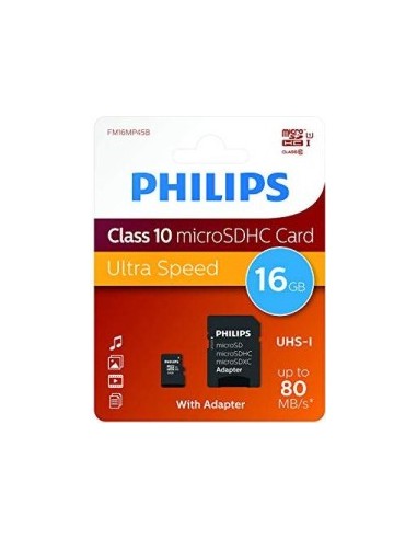 Philips MicroSDHC Card      16GB Class 10 UHS-I U1 incl. Adapter