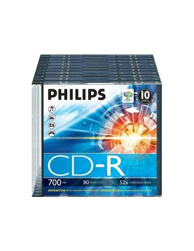 1x10 Philips CD-R 80Min 700MB 52x SL