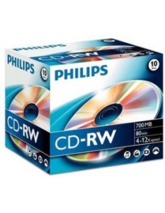 1x10 Philips CD-RW 80Min 700MB 4-12x JC