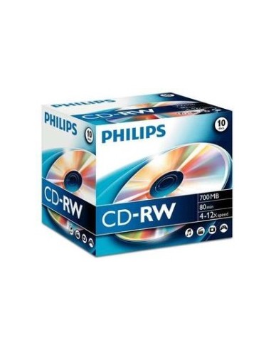 1x10 Philips CD-RW 80Min 700MB 4-12x JC