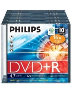 1x10 Philips DVD+R 4,7GB 16x SP