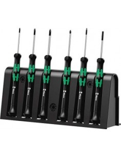 WERA 2050/6 for electronic applic. screwdriver set + Rack